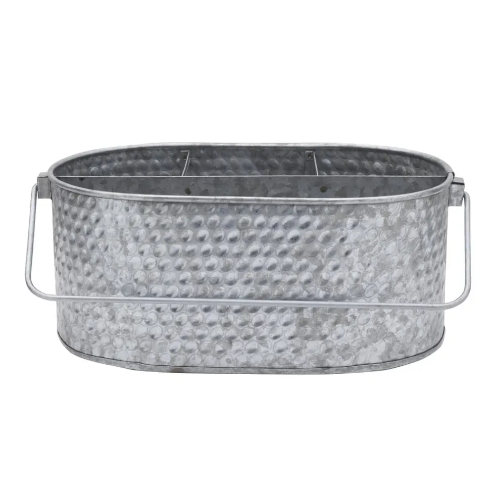 Towle® Living Hammered Galvanized Metal Caddy- Flatware Caddies
