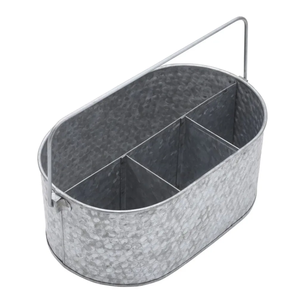 Towle® Living Hammered Galvanized Metal Caddy- Flatware Caddies