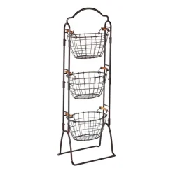 Gourmet Basics® Harbor Adjustable Standing Storage Rack- Fruit And Storage Baskets