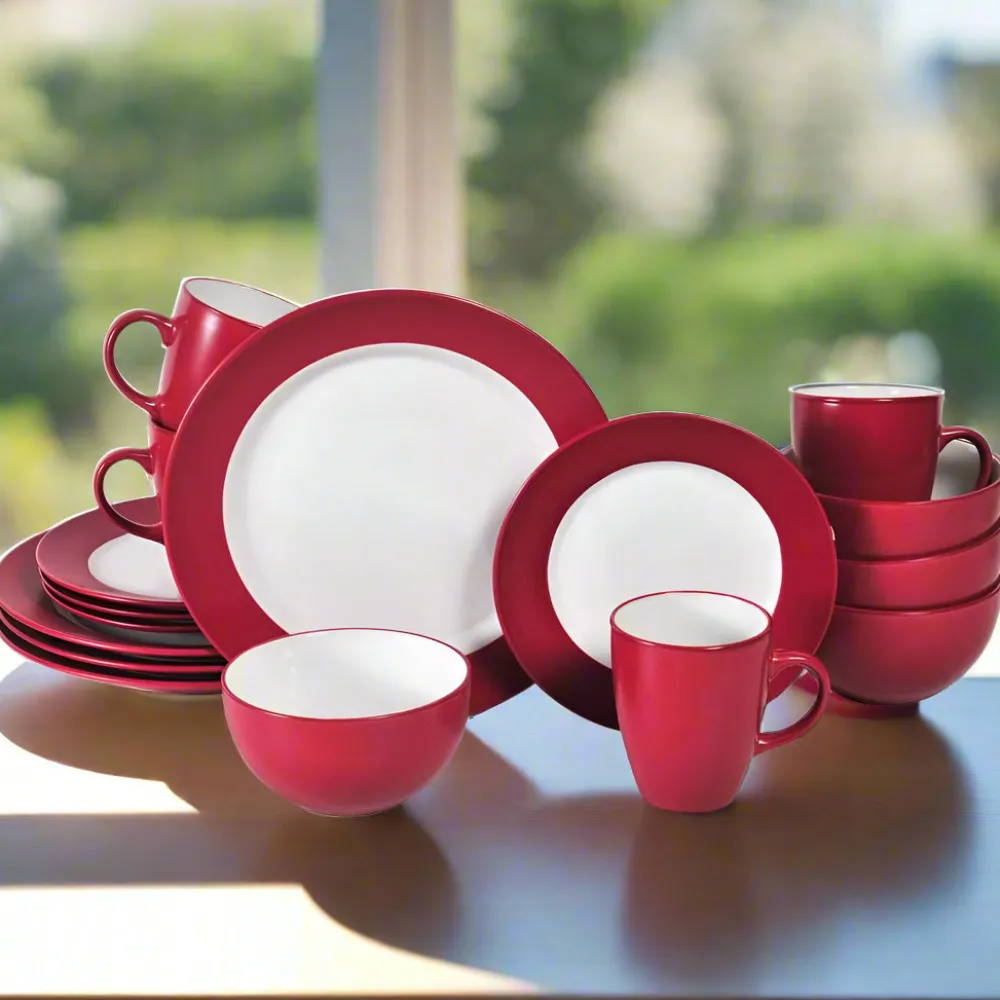 Pfaltzgraff® Harmony Red 16 Piece Dinnerware Set, Service for 4- Dinnerware Service For 4
