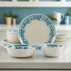 Pfaltzgraff® Hayden Blue 12 Piece Dinnerware Set, Service for 4- Dinnerware Service For 4