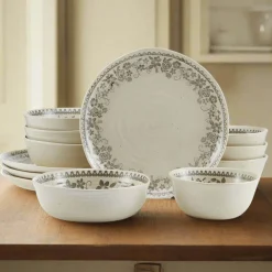 Pfaltzgraff® Hayden Grey 12 Piece Dinnerware Set, Service for 4- Dinnerware Service For 4
