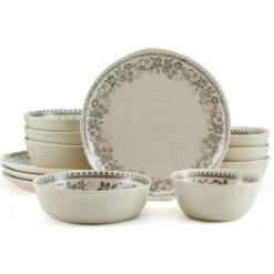 Pfaltzgraff® Hayden Grey 12 Piece Dinnerware Set, Service for 4- Dinnerware Service For 4