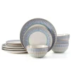 Pfaltzgraff® Hensley Blue 12 Piece Dinnerware Set, Service for 4- Dinnerware Service For 4