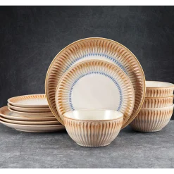 Pfaltzgraff® Hensley Taupe 12 Piece Dinnerware Set, Service for 4- Dinnerware Service For 4