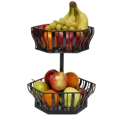 Gourmet Basics® Hex 2 Tier Storage Basket- Fruit And Storage Baskets