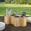 Gourmet Basics® Hex Wood Flatware Storage Caddy- Flatware Caddies