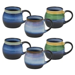 Pfaltzgraff® Horizon Set of 6 Mugs, Assorted- Coffee Mugs