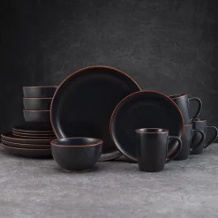 Pfaltzgraff® Hunter Black 16 Piece Dinnerware Set, Service for 4- Dinnerware Service For 4