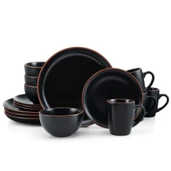 Pfaltzgraff® Hunter Black 16 Piece Dinnerware Set, Service for 4- Dinnerware Service For 4