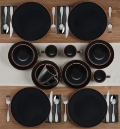 Pfaltzgraff® Hunter Black 16 Piece Dinnerware Set, Service for 4- Dinnerware Service For 4