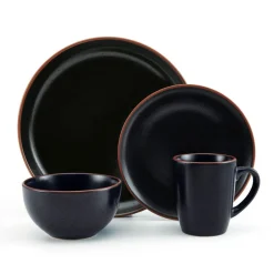 Pfaltzgraff® Hunter Black 16 Piece Dinnerware Set, Service for 4- Dinnerware Service For 4
