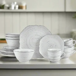 Pfaltzgraff® Isabella Gray 16 Piece Dinnerware Set, Service for 4- Dinnerware Service For 4
