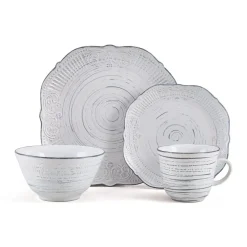 Pfaltzgraff® Isabella Gray 16 Piece Dinnerware Set, Service for 4- Dinnerware Service For 4