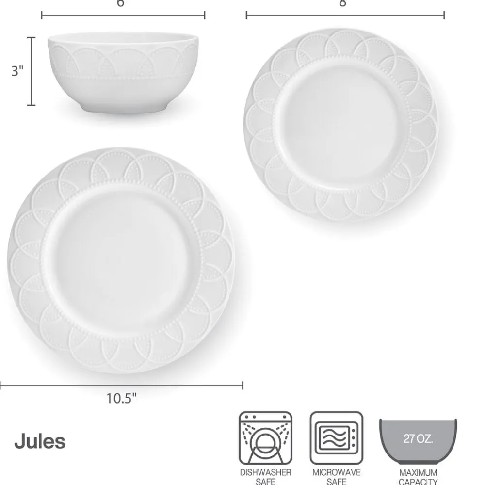 Pfaltzgraff® Jules 12 Piece Dinnerware Set, Service for 4- Dinnerware Service For 4
