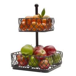 Gourmet Basics® Juliette 2 Tier Storage Basket- Fruit And Storage Baskets