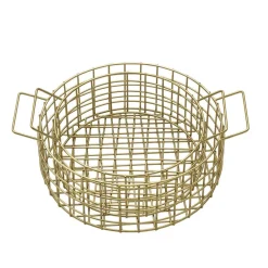 Gourmet Basics® Kendall Set Of 2 Gold Centerpiece Baskets- Decor|Fruit And Storage Baskets