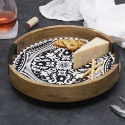 Gourmet Basics® Kensington Black Lazy Susan- Lazy Susans