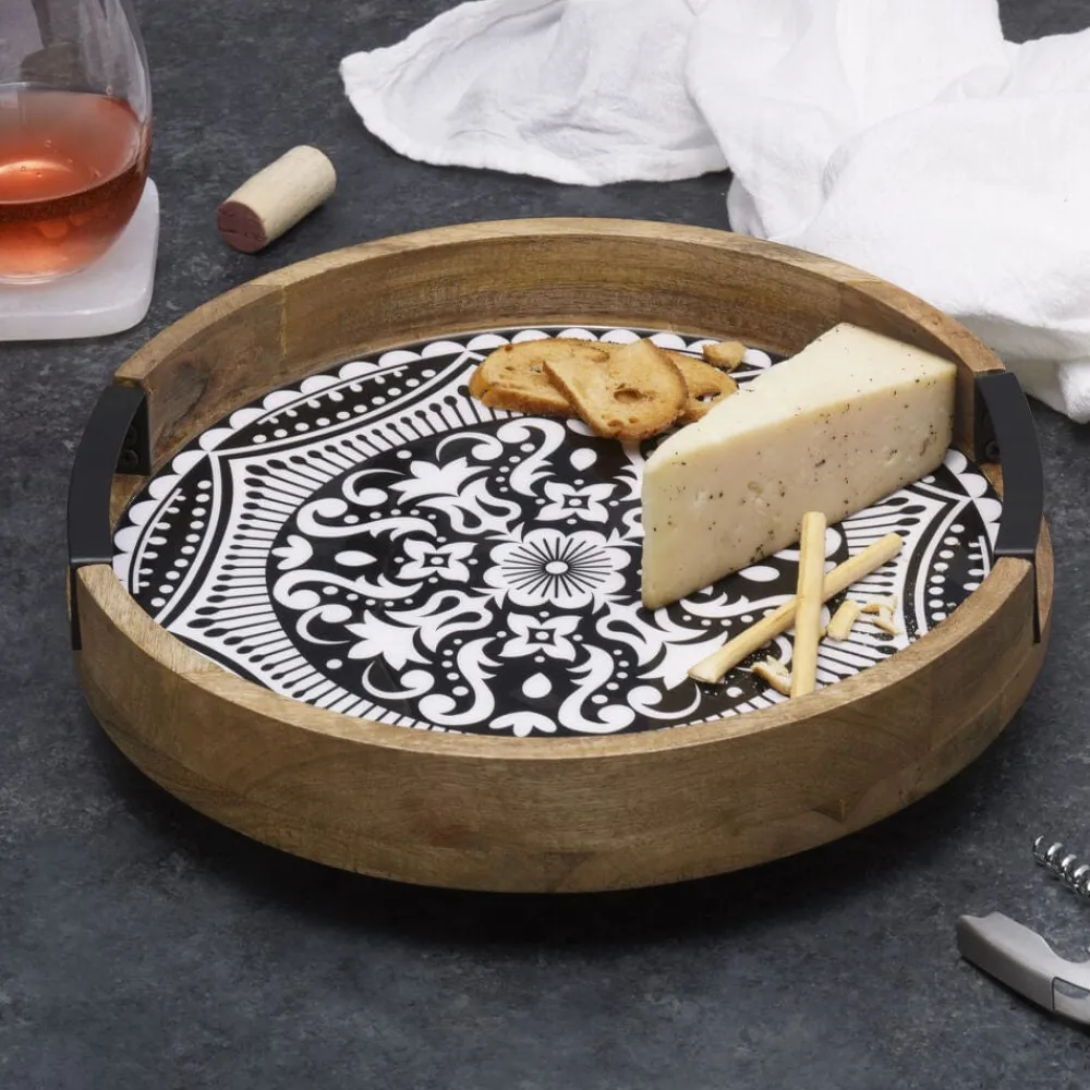 Gourmet Basics® Kensington Black Lazy Susan- Lazy Susans