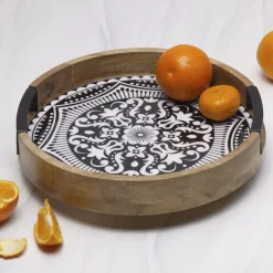 Gourmet Basics® Kensington Black Lazy Susan- Lazy Susans