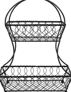 Gourmet Basics® Lattice 2 Tier Fruit Storage Basket- Fruit And Storage Baskets