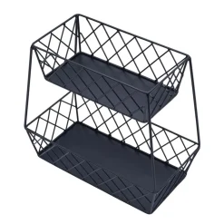 Gourmet Basics® Lattice Farm Flat Back 2 Tier Storage Basket- Fruit And Storage Baskets