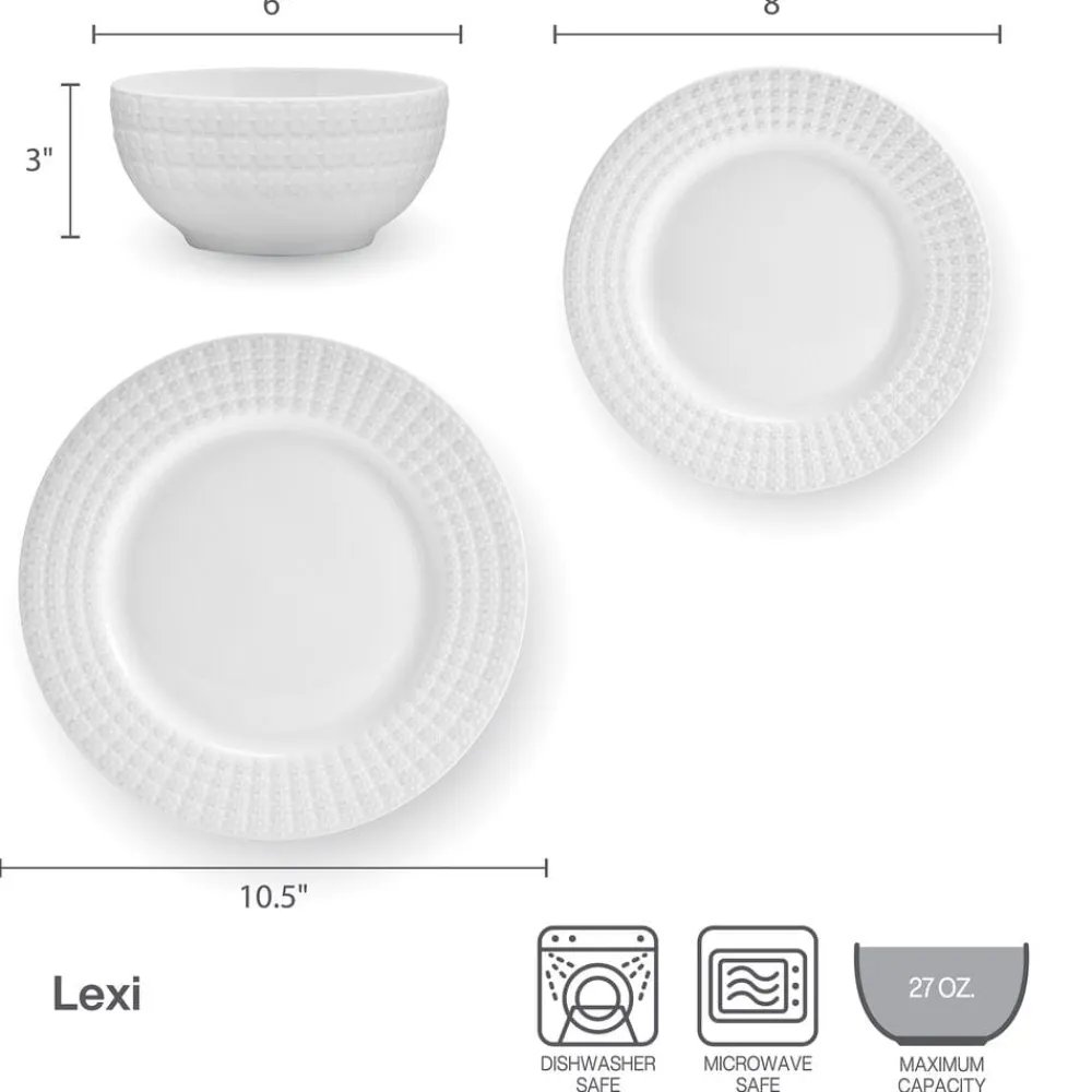 Pfaltzgraff® Lexi 12 Piece Dinnerware Set, Service for 4- Dinnerware Service For 4