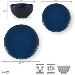 Pfaltzgraff® Lucy 12 Piece Dinnerware Set, Service for 4- Dinnerware Service For 4