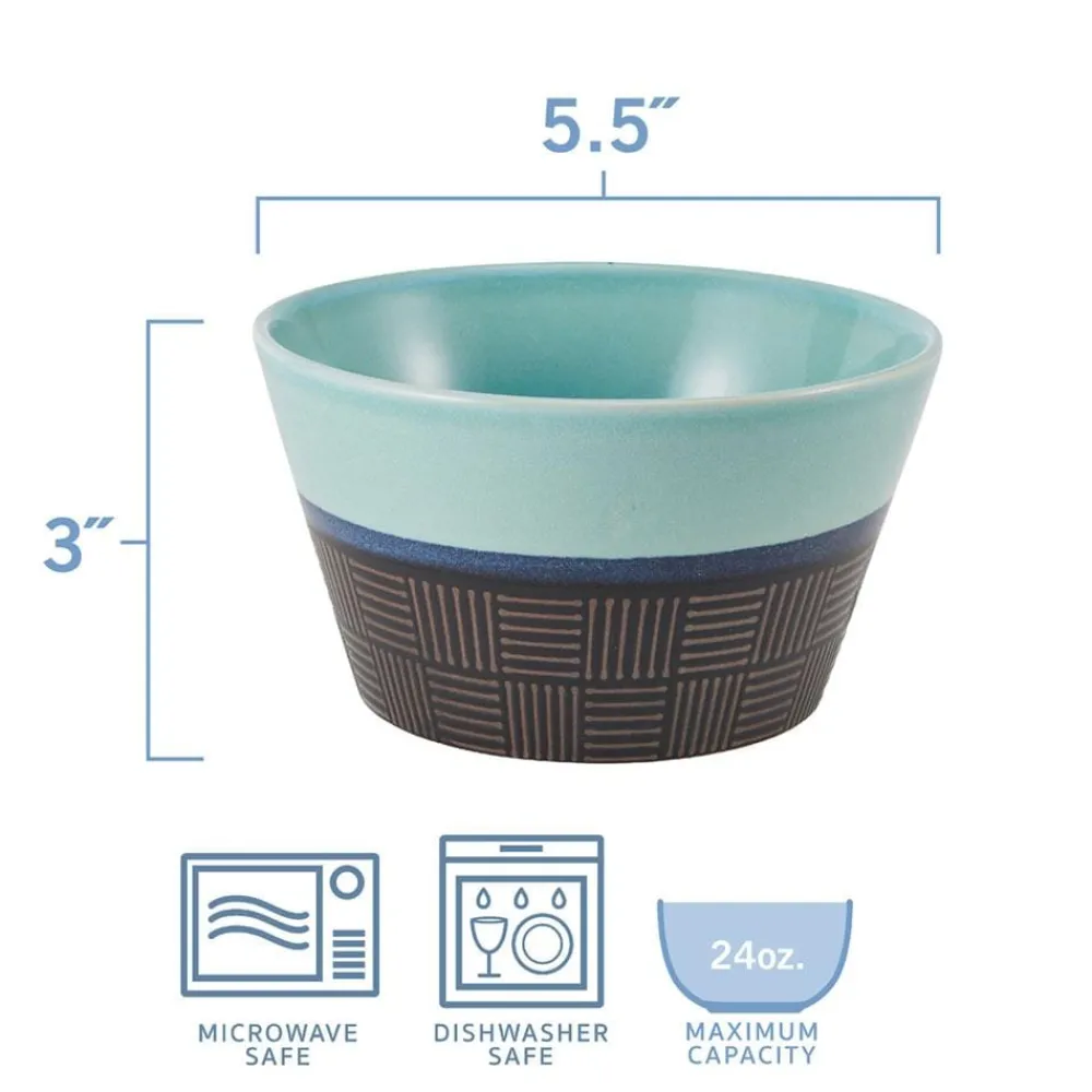 Pfaltzgraff® Marcus Conical Set of 6 Soup Cereal Bowls, Assorted- Soup Cereal Bowls