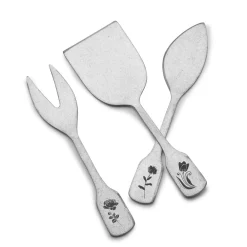 Towle® Living Matte Floral 3 Piece Cheese Spreader Set- Openstock