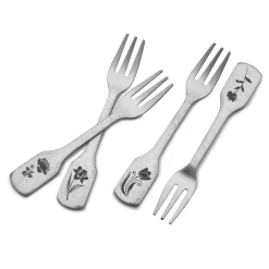 Towle® Living Matte Floral Set of 4 Appetizer Forks- Openstock|Sets