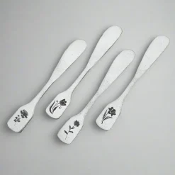 Towle® Living Matte Floral Set of 4 Spreaders- Openstock