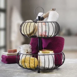 Gourmet Basics® Monroe 2 Tier Fruit Storage Basket- Fruit And Storage Baskets