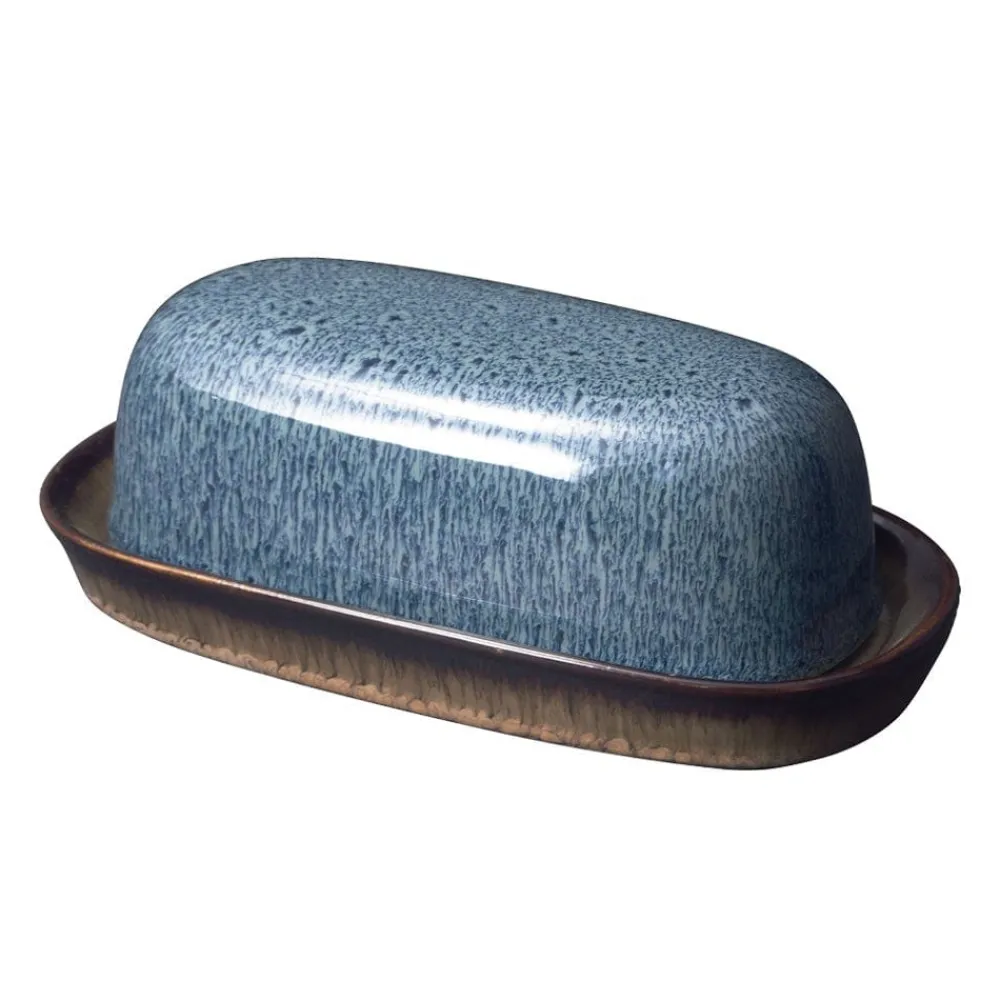 Pfaltzgraff® Monroe Blue Covered Butter Dish- Butter Dishes