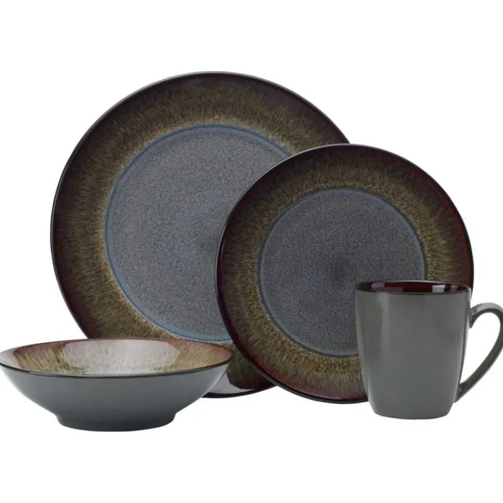 Pfaltzgraff® Monroe Gray 16 Piece Dinnerware Set, Service for 4- Dinnerware Service For 4