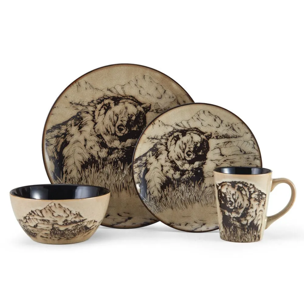 Mossy Oak® Mossy Oak Animal Print 16 Piece Dinnerware Set, Service for 4- Dinnerware Service For 4