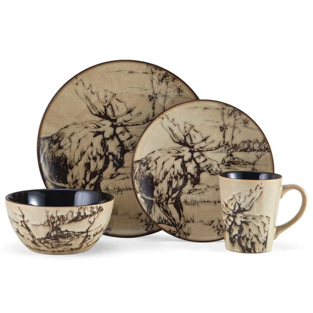 Mossy Oak® Mossy Oak Animal Print 16 Piece Dinnerware Set, Service for 4- Dinnerware Service For 4