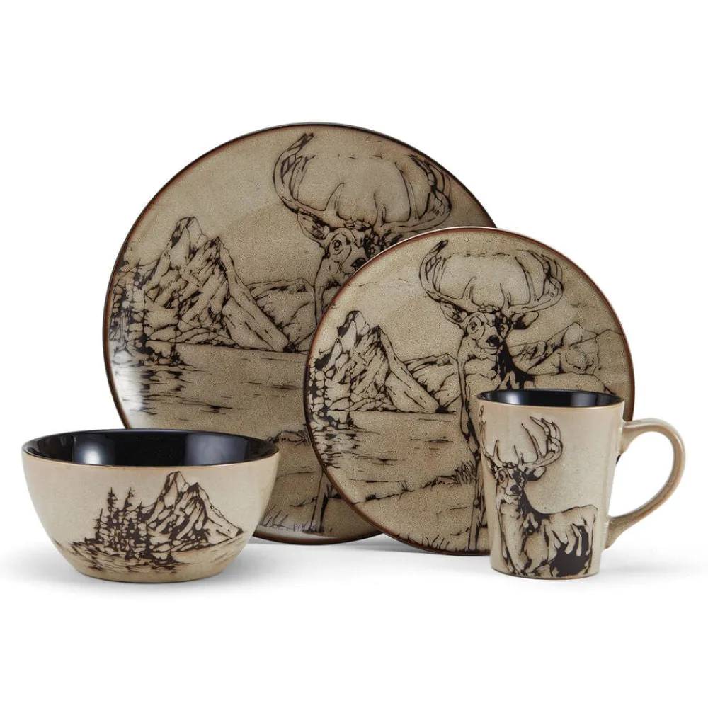 Mossy Oak® Mossy Oak Animal Print 16 Piece Dinnerware Set, Service for 4- Dinnerware Service For 4