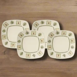 Pfaltzgraff® Naturewood® Set of 4 Square Dinner Plates- Dinner Plates