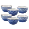 Pfaltzgraff® Navy Set of 6 Soup Cereal Bowls, Assorted- Soup Cereal Bowls