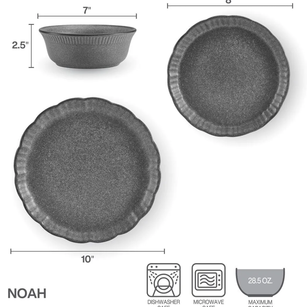 Pfaltzgraff® Noah 12 Piece Dinnerware Set, Service for 4- Dinnerware Service For 4