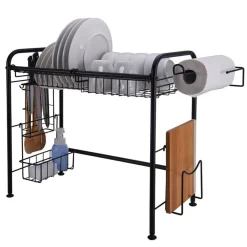Gourmet Basics® Over the Sink 2 Tier Organizer Dish Drying Rack, 31 Inch- Fruit And Storage Baskets