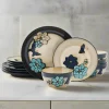 Pfaltzgraff® Painted Butterfly Blue 12 Piece Dinnerware Set, Service for 4- Dinnerware Service For 4