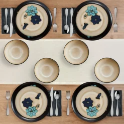 Pfaltzgraff® Painted Butterfly Blue 12 Piece Dinnerware Set, Service for 4- Dinnerware Service For 4