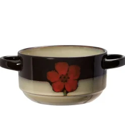 Pfaltzgraff® Painted Poppies Double Handled Soup Bowl- Soup Cereal Bowls