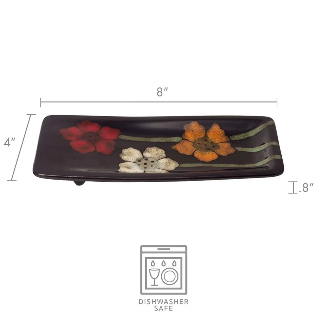 Pfaltzgraff® Painted Poppies Rectangular Spoon Rest- Spoon Rests And Trivets