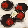Pfaltzgraff® Painted Poppies Set of 4 Appetizer Plates- Appetizer Plates