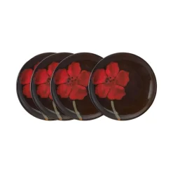 Pfaltzgraff® Painted Poppies Set of 4 Appetizer Plates- Appetizer Plates