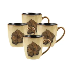 Pfaltzgraff® Painted Poppies Set of 4 Mugs- Coffee Mugs