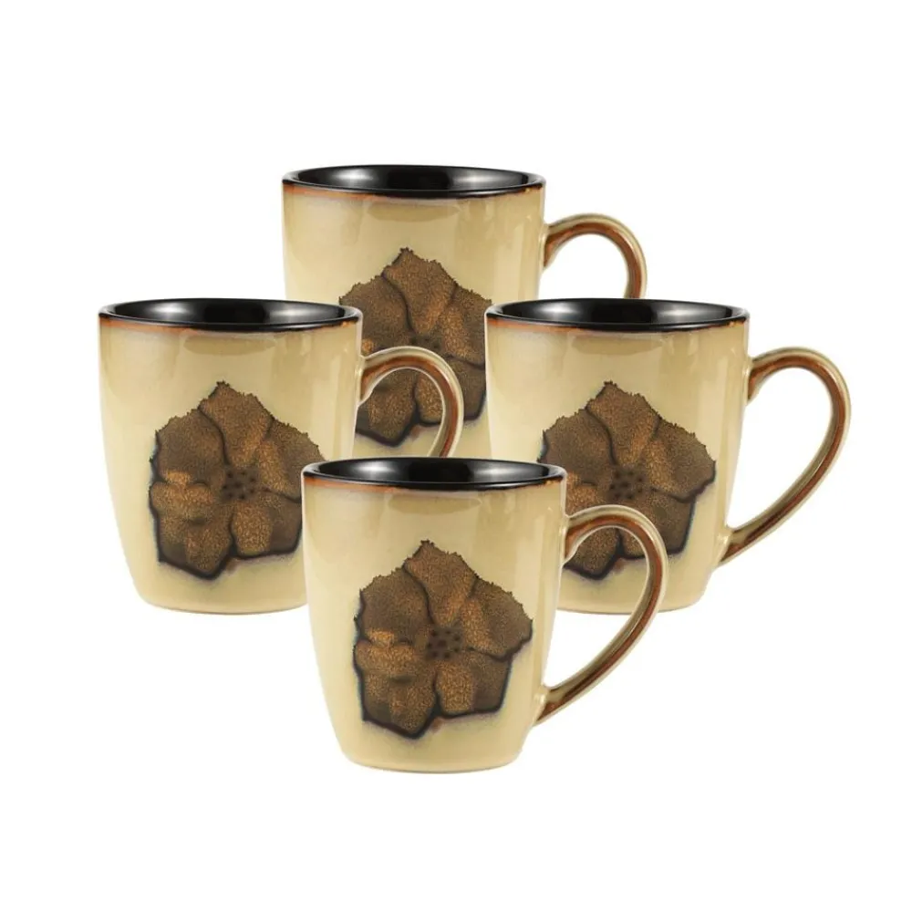 Pfaltzgraff® Painted Poppies Set of 4 Mugs- Coffee Mugs